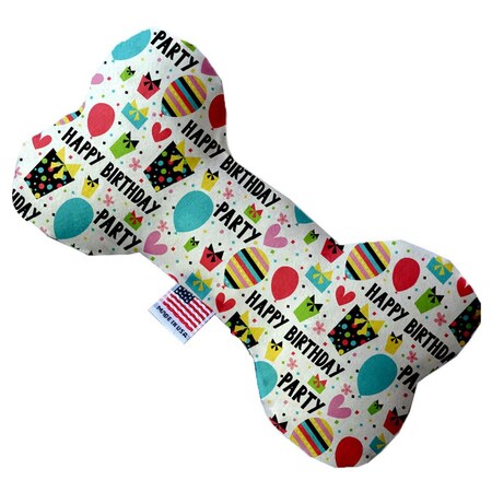 Mirage Pet Products Happy Birthday 10 in. Stuffing Free Bone Dog Toy 1204-SFTYBN10
